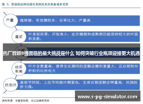 药厂晋级8强面临的最大挑战是什么 如何突破行业瓶颈迎接更大机遇