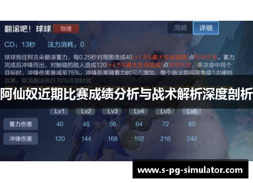 阿仙奴近期比赛成绩分析与战术解析深度剖析 阿仙奴近期比赛成绩分析与战术解析深度剖析